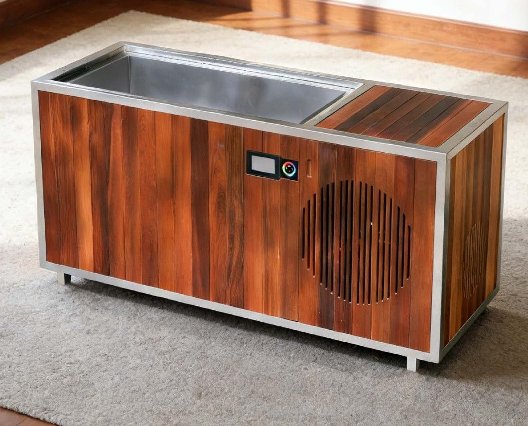Valgard Works Skald Cold Plunge in red cedar and stainless steel
